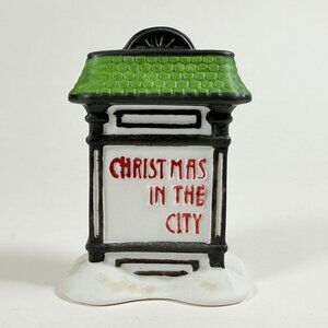 Dept 56 Christmas in the City Sign 5960-9 Heritage Village Decor